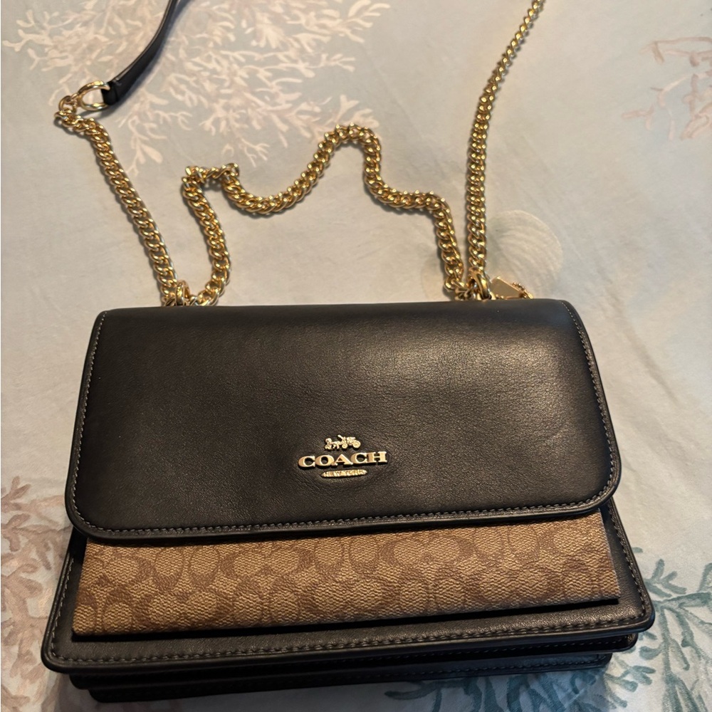 Coach Black and Brown Crossbody Bag